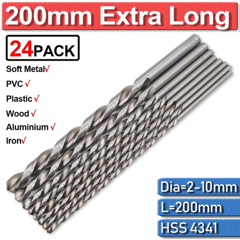 Extra Long Drill Bit 200mm High Speed Steel Twist Drill Bits 2/3/4/5/6/7/8/9/10mm For Metal Drilling HSS Extra Long Round Metal
Extra Long Drill Bit 200mm High Speed Steel Twist Drill Bits 2/3/4/5/6/7/8/9/10mm For Metal Drilling HSS Extra Long Round Metal