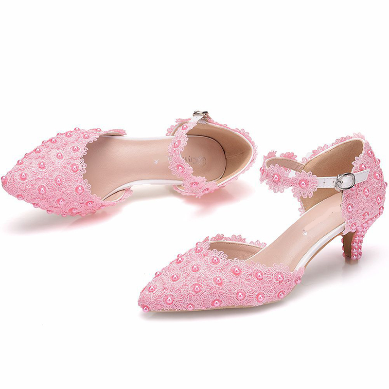 2 Inches Low Heel Sandals wiht Ankle Straps Pink Lace Flower Wedding Shoes Pointed Toe Mother of the Bride Shoes Dancing Party, White
2 Inches Low Heel Sandals wiht Ankle Straps Pink Lace Flower Wedding Shoes Pointed Toe Mother of the Bride Shoes Dancing Party, White
