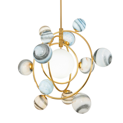 2019 new stray earth chandelier Nordic creative lamp round planet chandelier living room study children room chandelier