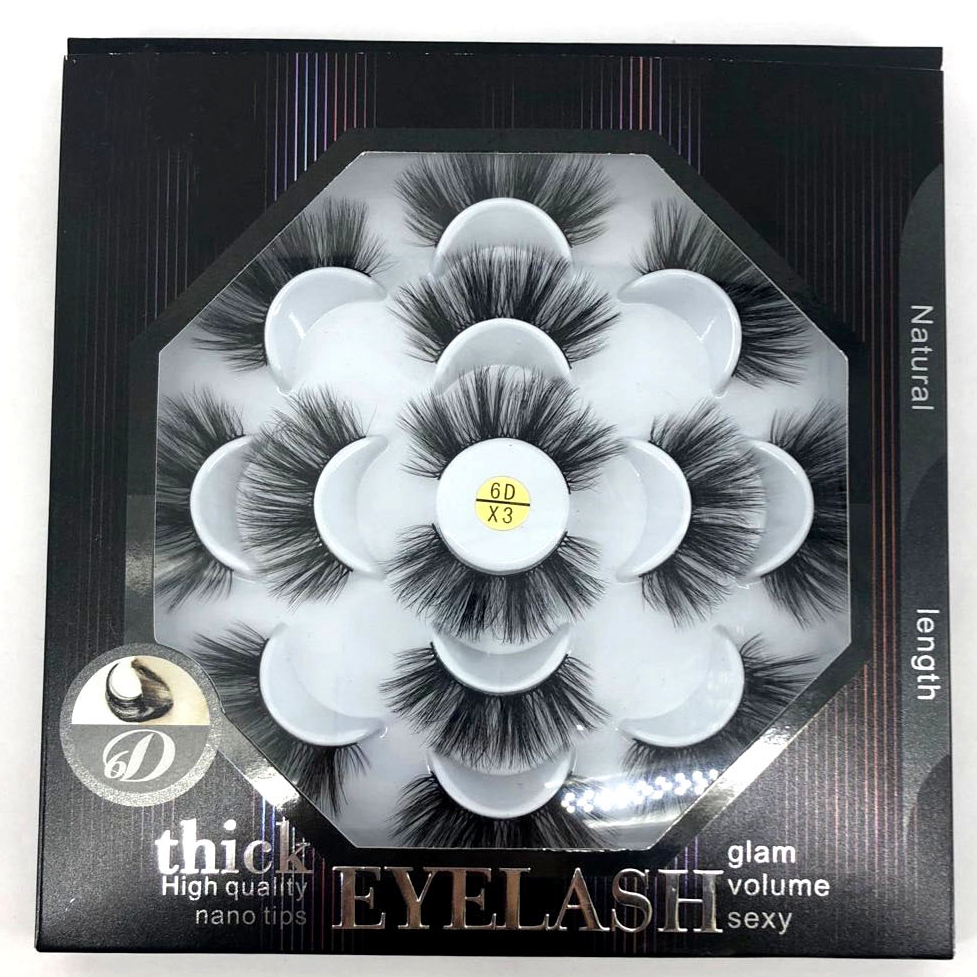 Natural False Eyelashes Fake Lashes 7 Pairs Long Makeup 3D Mink Lashes Eyelash Extension Mink Eyelashes For Beauty