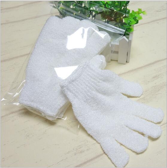 Bath Gloves Body Cleaning Shower Gloves White Nylon Exfoliating Bath Glove Five Fingers Paddy Soft Fiber Massage Bath Glove Cleaner TL470 от DHgate WW