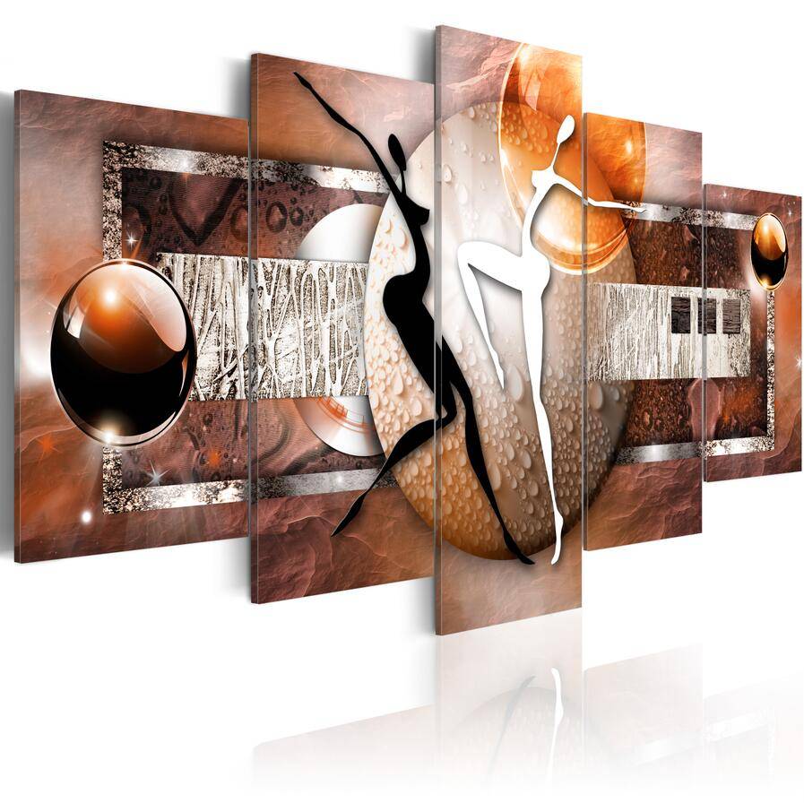 ( No Frame ) Abstract Dancing Canvas Art Design Print Modern Home Office Decoration Gift for Love, Choose Color & Size