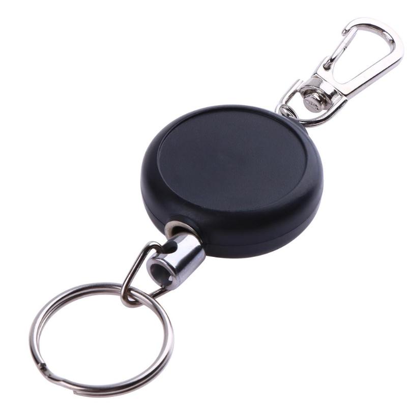 Multifunctional Retractable Keychain Zinc Alloy ABS Name Tag Card Holder Key Ring Chain Pull Clip Keyring Outdoor Survival Sport