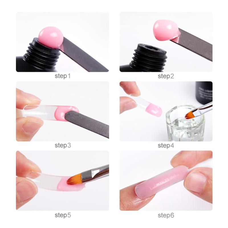Nail Art Kits COSCELIA 6pcs/set Extending Crystal Jelly Gum Set Nails Kit UV French Manicure Tips Decoration