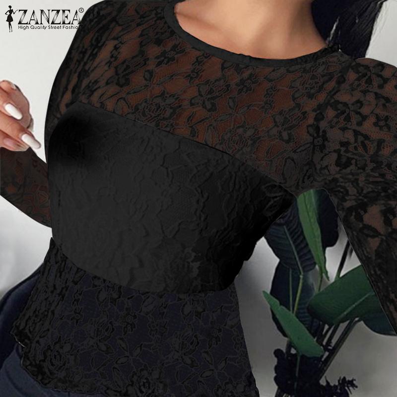 ZANZEA Elegant Women Hollow Out Shirts Long Sleeve Lace Blouses Sexy O Neck Solid Thin Top Casual Loose Office Summer Blusas 7, Black
ZANZEA Elegant Women Hollow Out Shirts Long Sleeve Lace Blouses Sexy O Neck Solid Thin Top Casual Loose Office Summer Blusas 7, Black