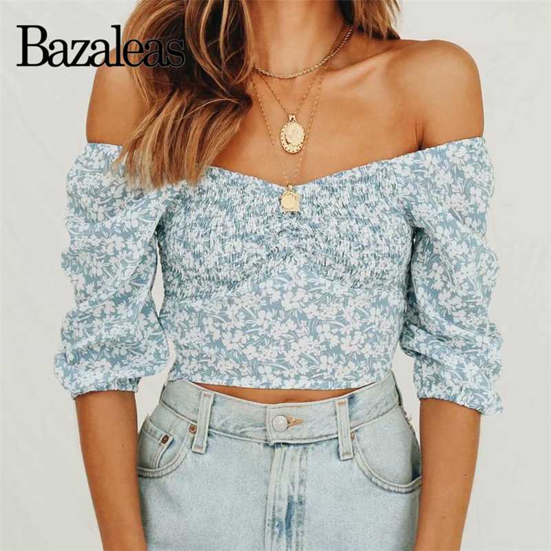 Bazaleas Vintage Half Sleeve tshirt Cute Women T-shirt Fashion Off Shoulder Women T shirts Blue Floral Print womens top, 2183 blue nm47
Bazaleas Vintage Half Sleeve tshirt Cute Women T-shirt Fashion Off Shoulder Women T shirts Blue Floral Print womens top, 2183 blue nm47
