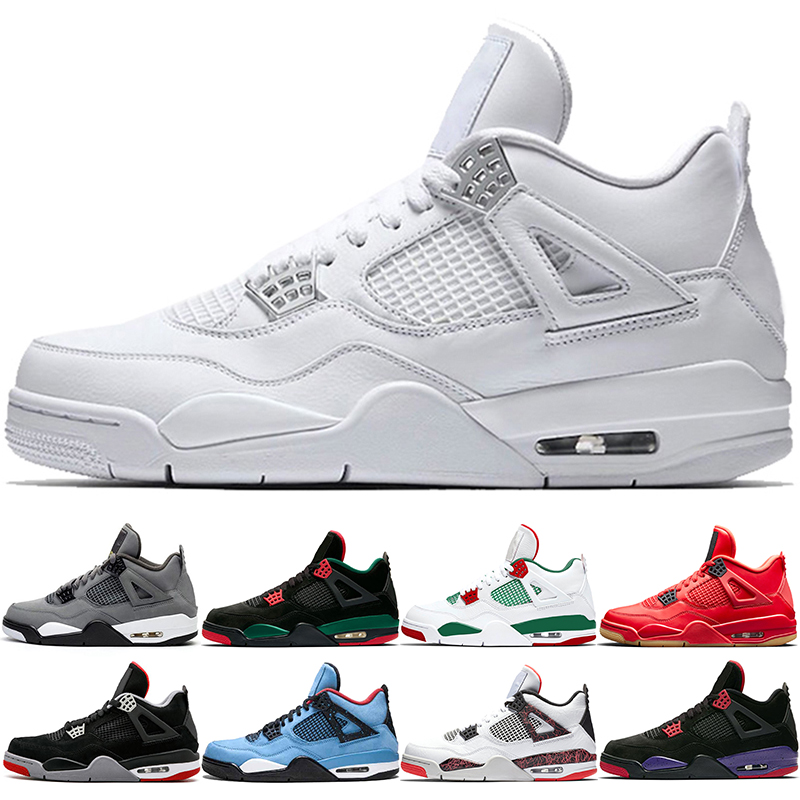 Top 2019 OG Bred 4s Cool Grey 4 Men Basketball Shoes Tattoo Singles Day White Cement Motorsport Blue Designer Sports Sneakers Online Sale