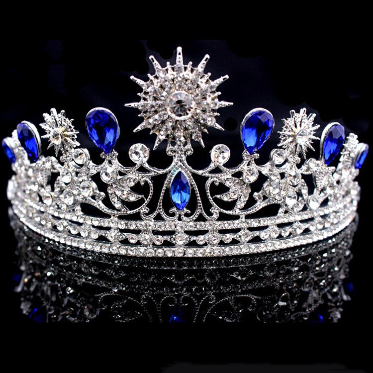 Celebrity Fan Bingbing Same Sun Flower Blue Demon Baroque Bride Big Crown Headdress Headband Crown/Tiara 
Celebrity Fan Bingbing Same Sun Flower Blue Demon Baroque Bride Big Crown Headdress Headband Crown/Tiara