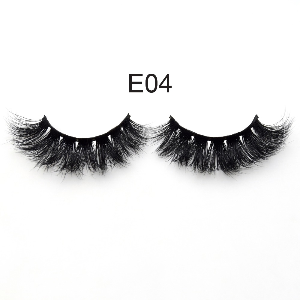 New Mink Lashes 3D Mink Eyelashes 100% Cruelty free Lashes Handmade Reusable Natural Eyelashes Popular False Eeye Lashes Makeup E series