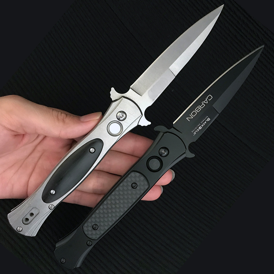 new AUTO MICRO - TECH A07 8Cr14Mov 58-60HRC black blade steel + carbon handle Benchmade bm3300 blade Pocket knife Amusing tactical EDC tool
new AUTO MICRO - TECH A07 8Cr14Mov 58-60HRC black blade steel + carbon handle Benchmade bm3300 blade Pocket knife Amusing tactical EDC tool