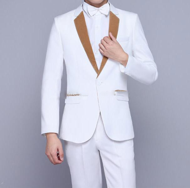 Handsome Suits One Button Groomsmen Notched Lapel Tuxedos Men Suits Wedding/Prom/Dinner Two Pieces (Jacket+Pants)