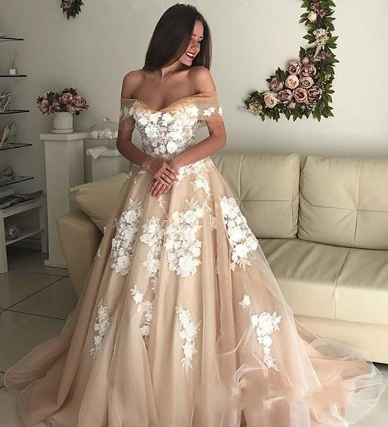 Cheap Lace Up Back Wedding Dress High Quality A Line Appliques Country Garden Church Formal Bridal Gown Custom Made Plus Size