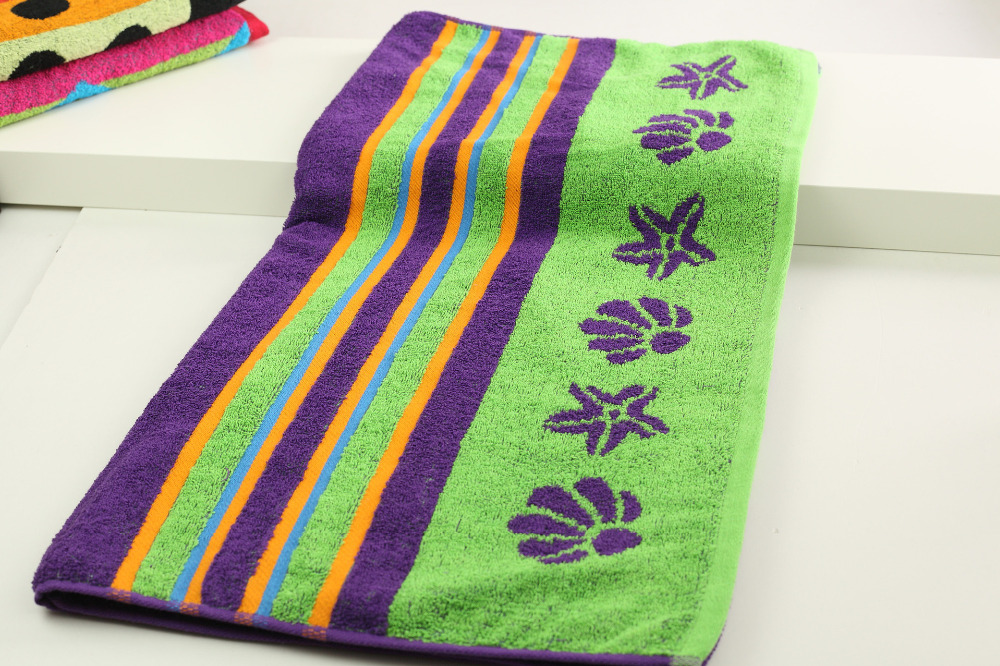 Summer Cotton Towel new style 100% cotton bath towel beach towel big variety of bright colors 75*150cm