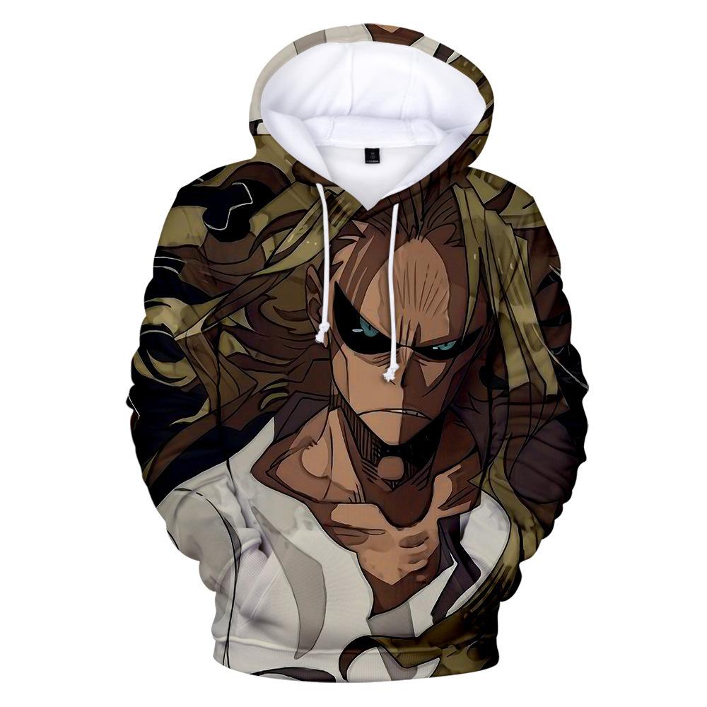 My Hero Academia Sweatshirts Hoodie Izuku Bakugou Shoto All Might 3D Print Pullover Cospaly Jacket Kids Adult Size Unisex Coat