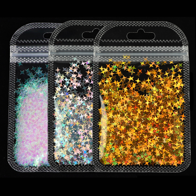 3Bag/set Laser Sequins For Nails Gold Silver Glitter Stars Holo Four-pointed Star Shape Flakes Nail Art Decorations Gel Manicure
3Bag/set Laser Sequins For Nails Gold Silver Glitter Stars Holo Four-pointed Star Shape Flakes Nail Art Decorations Gel Manicure