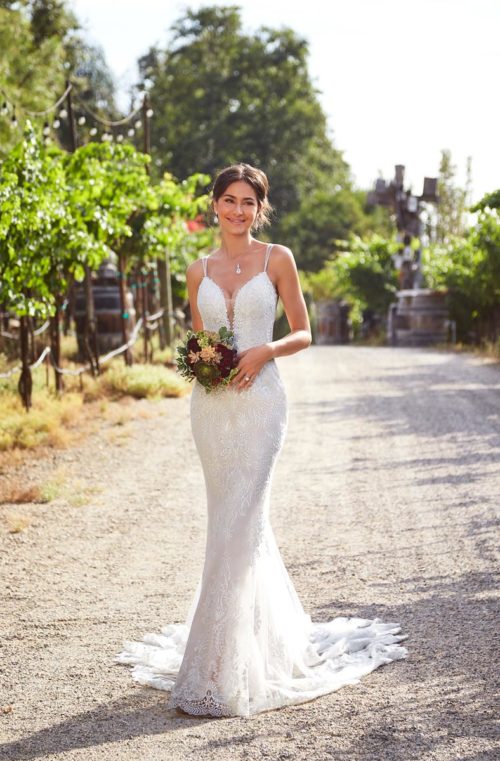 kitty chen mermaid elegant wedding dresses spaghetti neck lace appliqued open backless beaded bridal gowns court train wedding dress