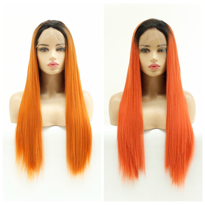NHAZEL Orange Ombre Wigs for Black Women Straight Synthetic Lace Front Wig Dark Roots Orange Casplay Lace Front Wigs for Parties, Ombre 01
NHAZEL Orange Ombre Wigs for Black Women Straight Synthetic Lace Front Wig Dark Roots Orange Casplay Lace Front Wigs for Parties, Ombre 01