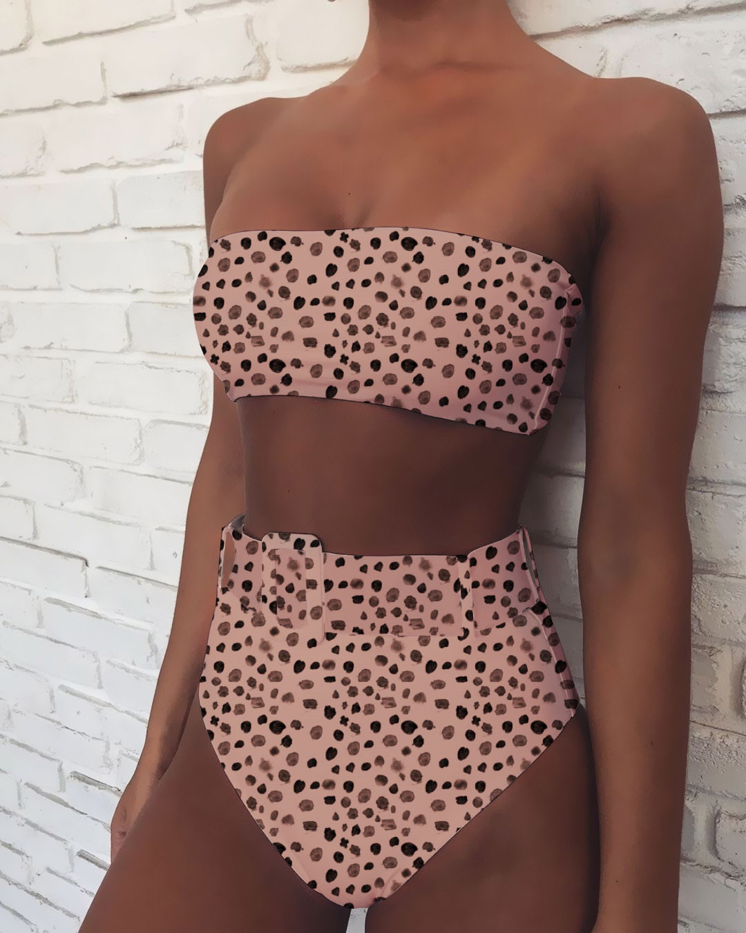 High waist Brazilian neon bikini 2020 Belt swimwear women swimsuit female Push up bathing suit Summer bathers