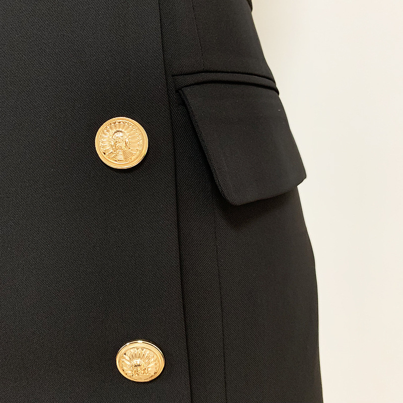 New Style Top Quality Original Design Women's Ladies Classic Working Dress Metal Buckles Double-Breasted Slim Seeveless Dress Evening Dress