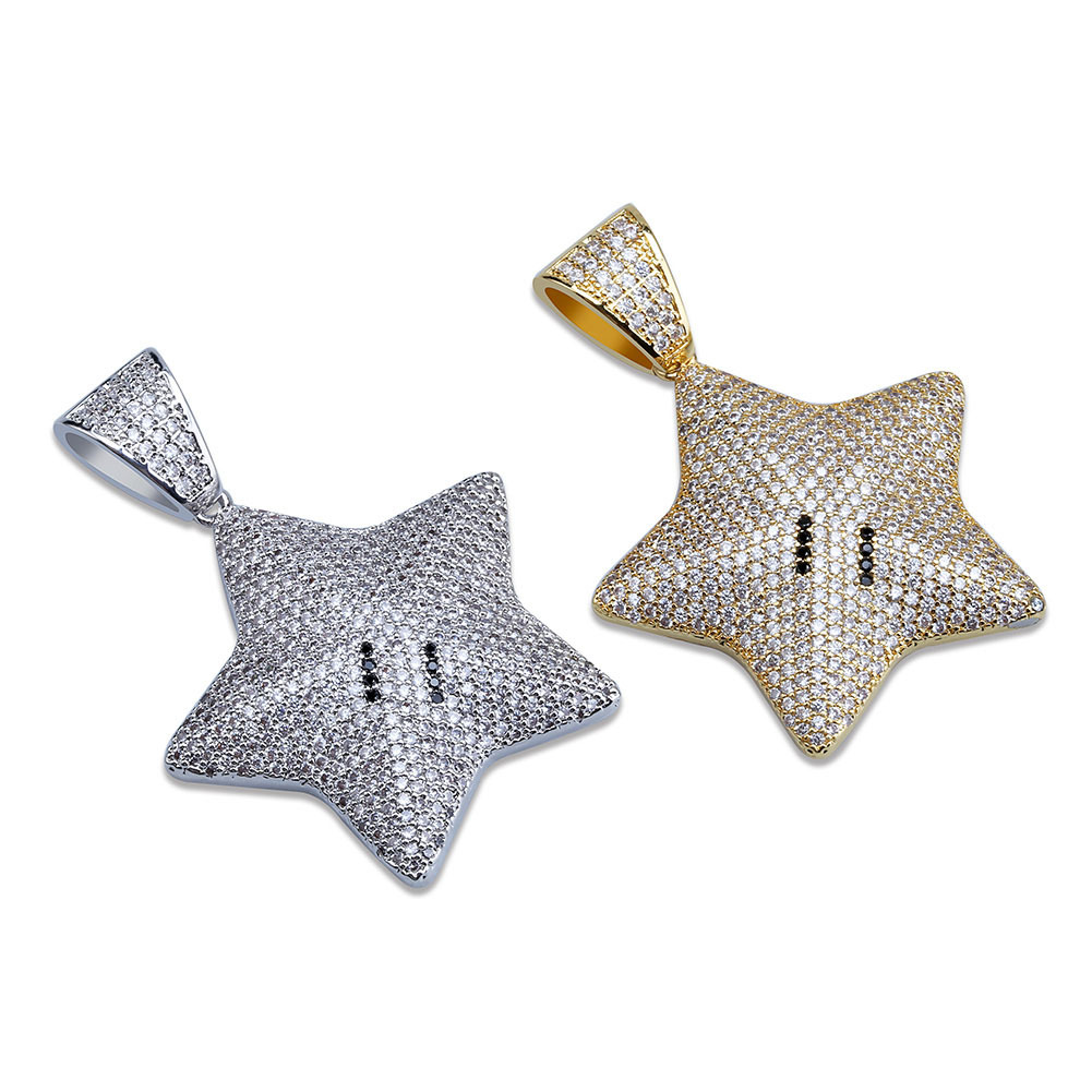 Hip hop Gold Iced Out Cartoon Star Pendant Necklace Chain Charm Bling Cubic Zircon Men's Jewelry
Hip hop Gold Iced Out Cartoon Star Pendant Necklace Chain Charm Bling Cubic Zircon Men's Jewelry