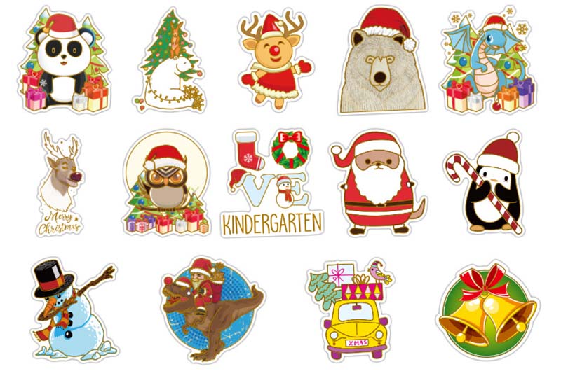 Hot Christmas Stickers for Cars Motorcycle Cute Waterproof Sunlight-Proof Vinyl Sticker and Decals Christmas-Decoration