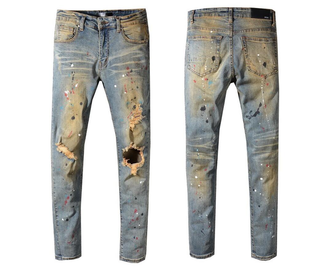Mens New Designer Pants Clothing Designer Mens Designer Jeans Slim Denim Straight Biker Skinny Jeans Mens Jeans, Blue