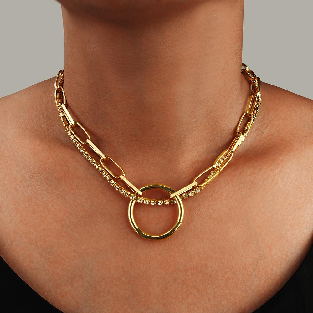 Wholesale-Chokers Necklace 2020 New Charm Dismonds Multi-layer Pendant Necklaces Punk Cool HIPHOP Collar Neck Chain Jewelry Accessories