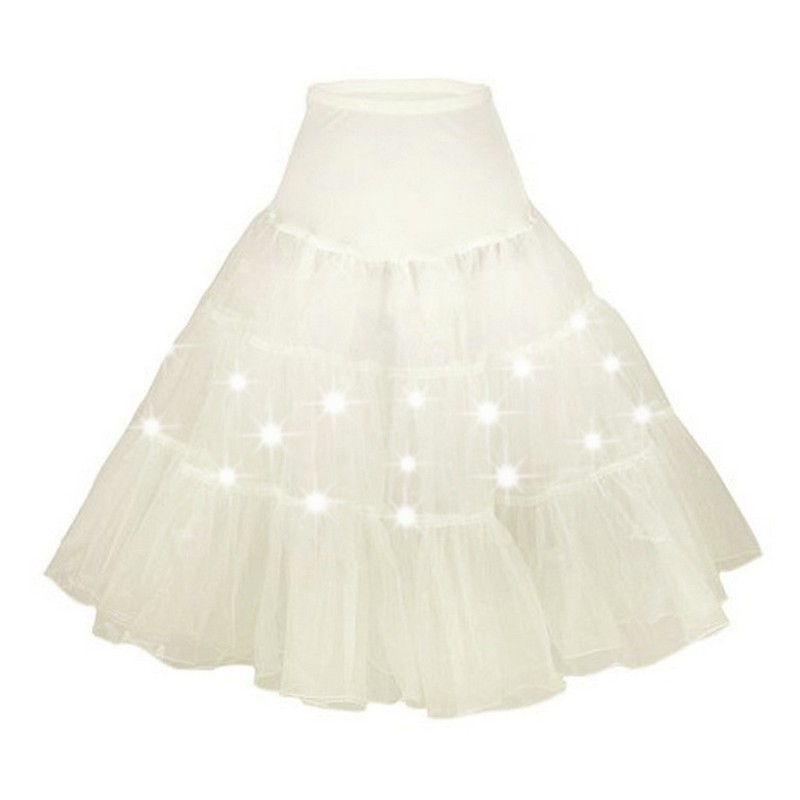 Led Lighting Swing Tutu Skirt Women Halloween Christmas Festival School Girl Party Show Dance Plus Size M-6XL Mesh Midi Tulle Petticoat