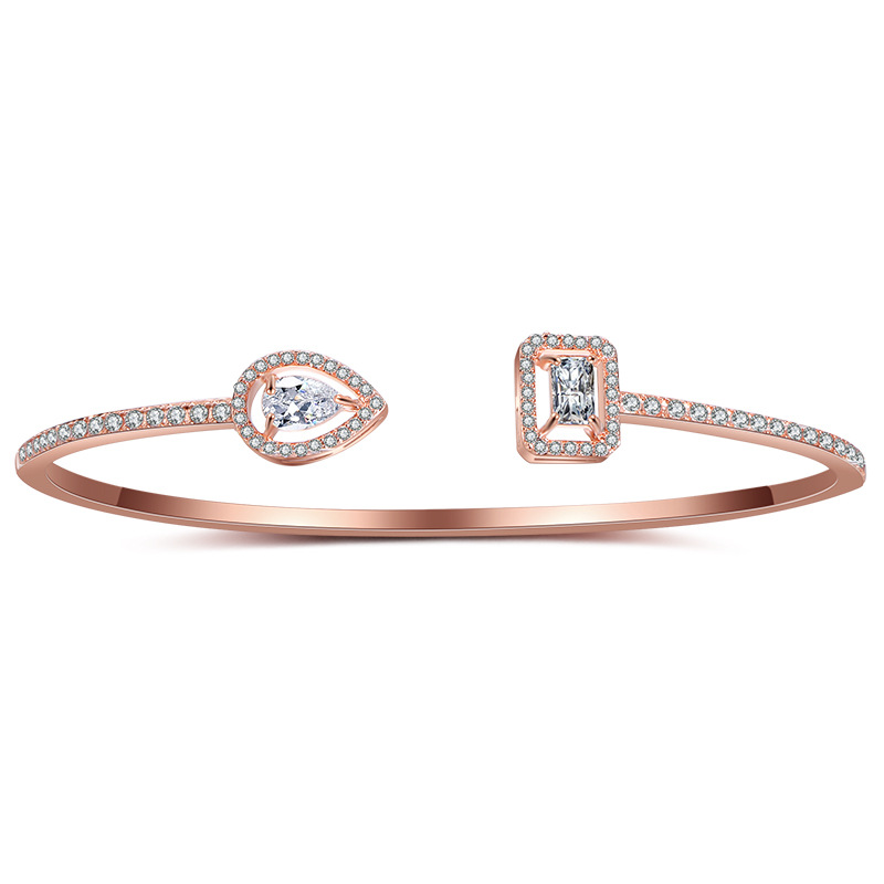 Fashion Korean Style Cuff Bangle Diamond Stone Cubic Zirconia T-shaped Platinum Plated Bracelet Women Girl Holiday Gift
Fashion Korean Style Cuff Bangle Diamond Stone Cubic Zirconia T-shaped Platinum Plated Bracelet Women Girl Holiday Gift