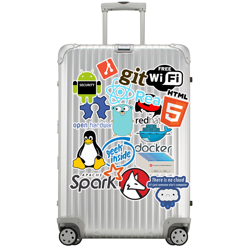 50pcs/Lot Waterproof Stickers JAVA Programmer Software Programming Language Laptop Stickers to DIY Notebook Skateboard Suitcase