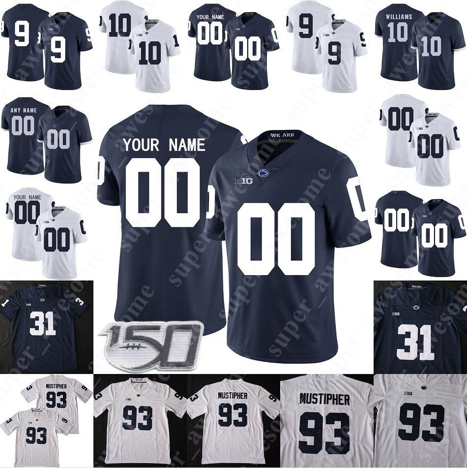 Maglia Da Calcio Penn State Nittany Ki-Jana Carter 12 Kerry Collins 8 Allen Rob…
