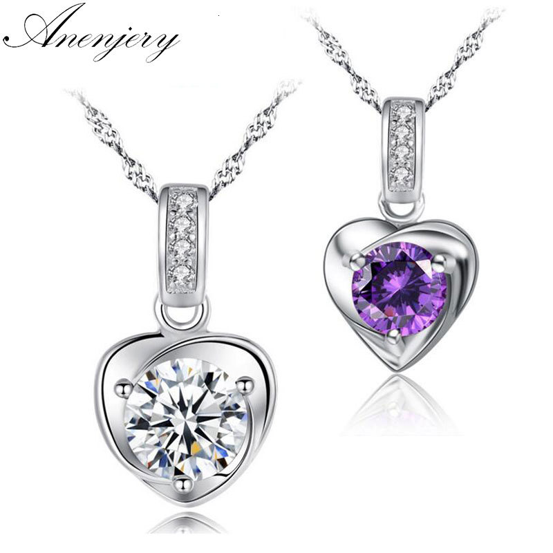 925 Sterling Silver Zircon Heart Shape Pendant Neckace For Women Gift Water-wave Chain Choker Collares
925 Sterling Silver Zircon Heart Shape Pendant Neckace For Women Gift Water-wave Chain Choker Collares