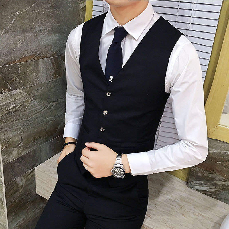 The British Suit Vest Men' Suit Vest Male Slim Business Thin Work Clothing Dress, Black
The British Suit Vest Men' Suit Vest Male Slim Business Thin Work Clothing Dress, Black