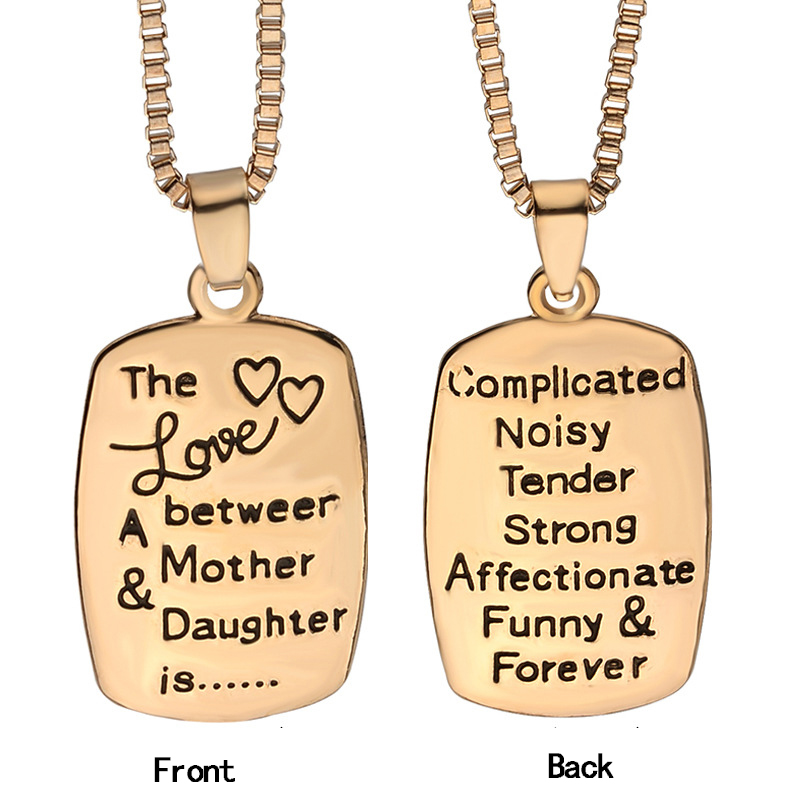 New Arrival The Love between A Mother & Daughter is Letters Pendant Necklaces For women family Fashion Jewelry
New Arrival The Love between A Mother & Daughter is Letters Pendant Necklaces For women family Fashion Jewelry