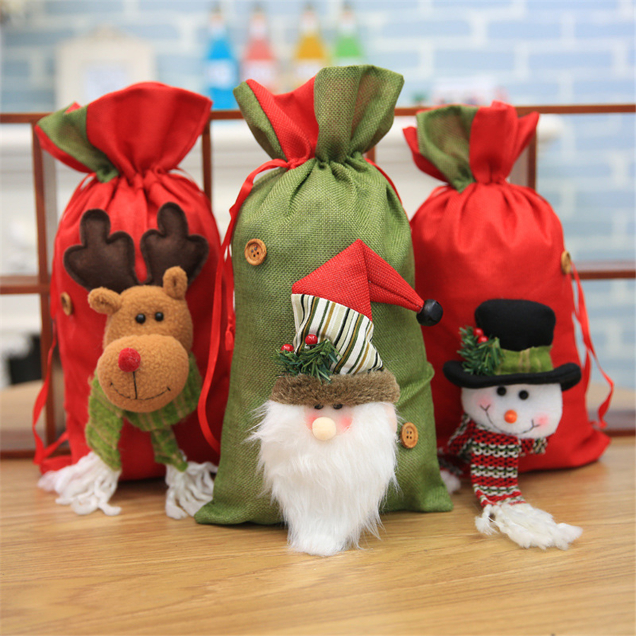 Christmas Santa Sack Candy Cookie Gift Bags Santa Snowman Elk Stocking with Cord Drawstring Xmas Holiday Party Decoration JK1910
Christmas Santa Sack Candy Cookie Gift Bags Santa Snowman Elk Stocking with Cord Drawstring Xmas Holiday Party Decoration JK1910