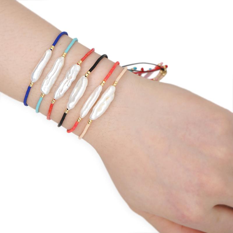 Charm Bracelets Miyuki Simple Natural Fresh Water Pearls Baroque Handmade Weave Friendship For Women Gifts Lucky Jewelry
Charm Bracelets Miyuki Simple Natural Fresh Water Pearls Baroque Handmade Weave Friendship For Women Gifts Lucky Jewelry