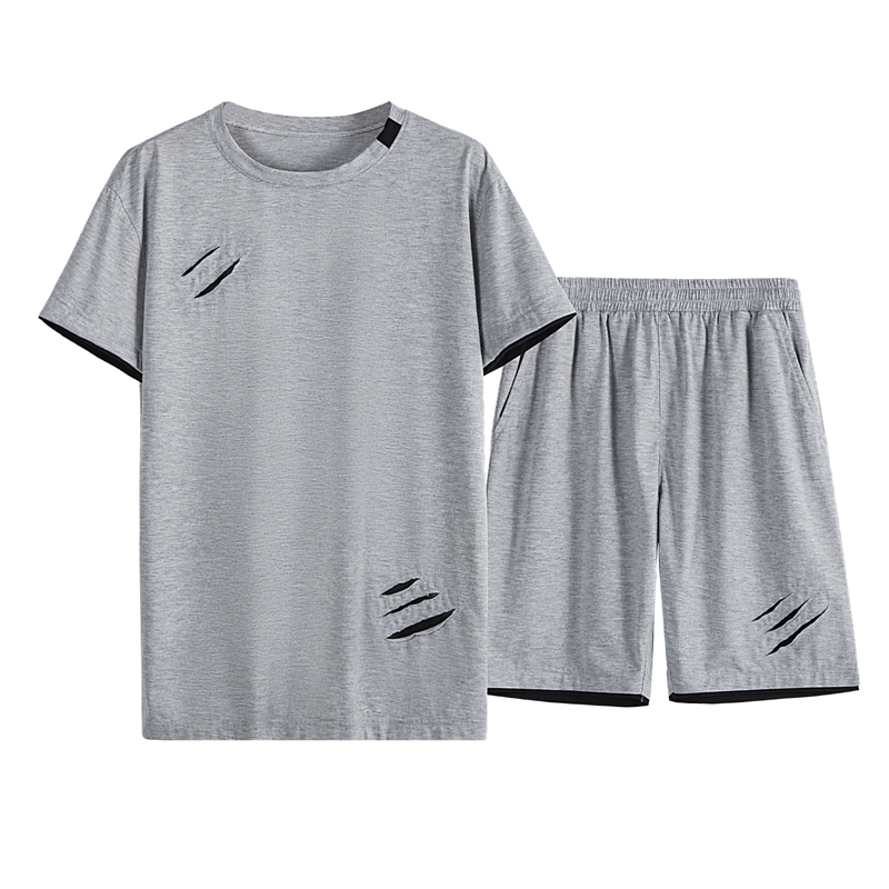 Cotton Sport Set Men Summer Slim Sportsuit Classic Short Sleeve Beach 2 Piece Set Gym Jogging Sportswear Man Sweatshirt Suit, Black
Cotton Sport Set Men Summer Slim Sportsuit Classic Short Sleeve Beach 2 Piece Set Gym Jogging Sportswear Man Sweatshirt Suit, Black