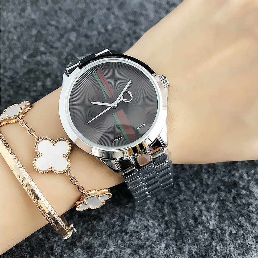 Fashion Brand Watch Women Girl Style Metal Steel Band Quartz Wrist Watches 45