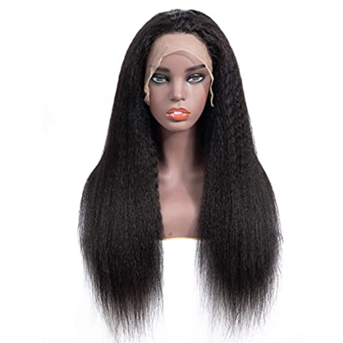 HD transparent 360 Lace Frontal Wig PrePlucked kinky straight Human Hair braided Wigs Brazilian 130% Density natural Laces Front for black Women