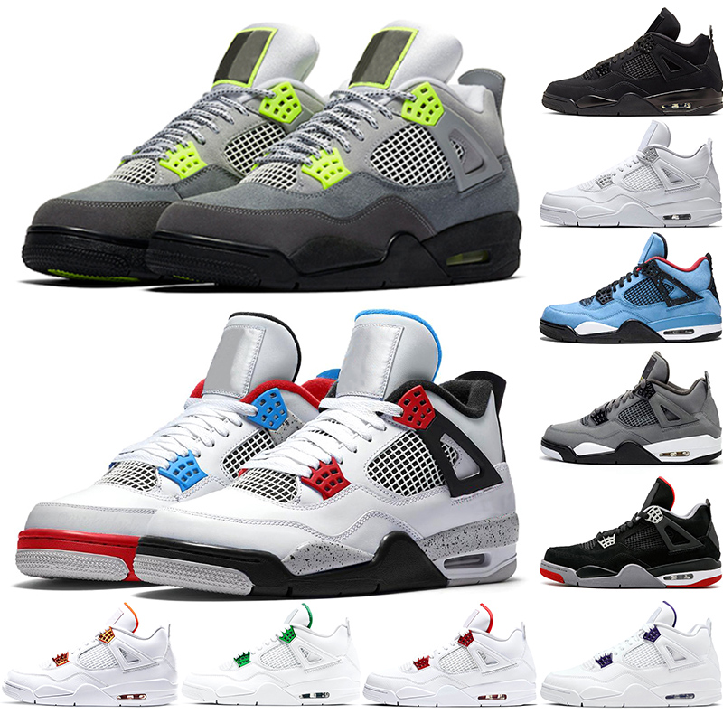 jumpman 4s Men Basketball Shoes Purple Metallic Neon What the 4 Bred Black Cat Pure Money Rasta Mens Trainers Sports Sneakers Size 7-13, White;red
jumpman 4s Men Basketball Shoes Purple Metallic Neon What the 4 Bred Black Cat Pure Money Rasta Mens Trainers Sports Sneakers Size 7-13, White;red