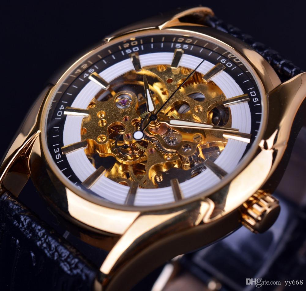 Winner Navigator Series Retro Golden Skeleton White Watch Automatic Men Leather Wristwatch Men Watch Automatic Luxury Top Brand
Winner Navigator Series Retro Golden Skeleton White Watch Automatic Men Leather Wristwatch Men Watch Automatic Luxury Top Brand