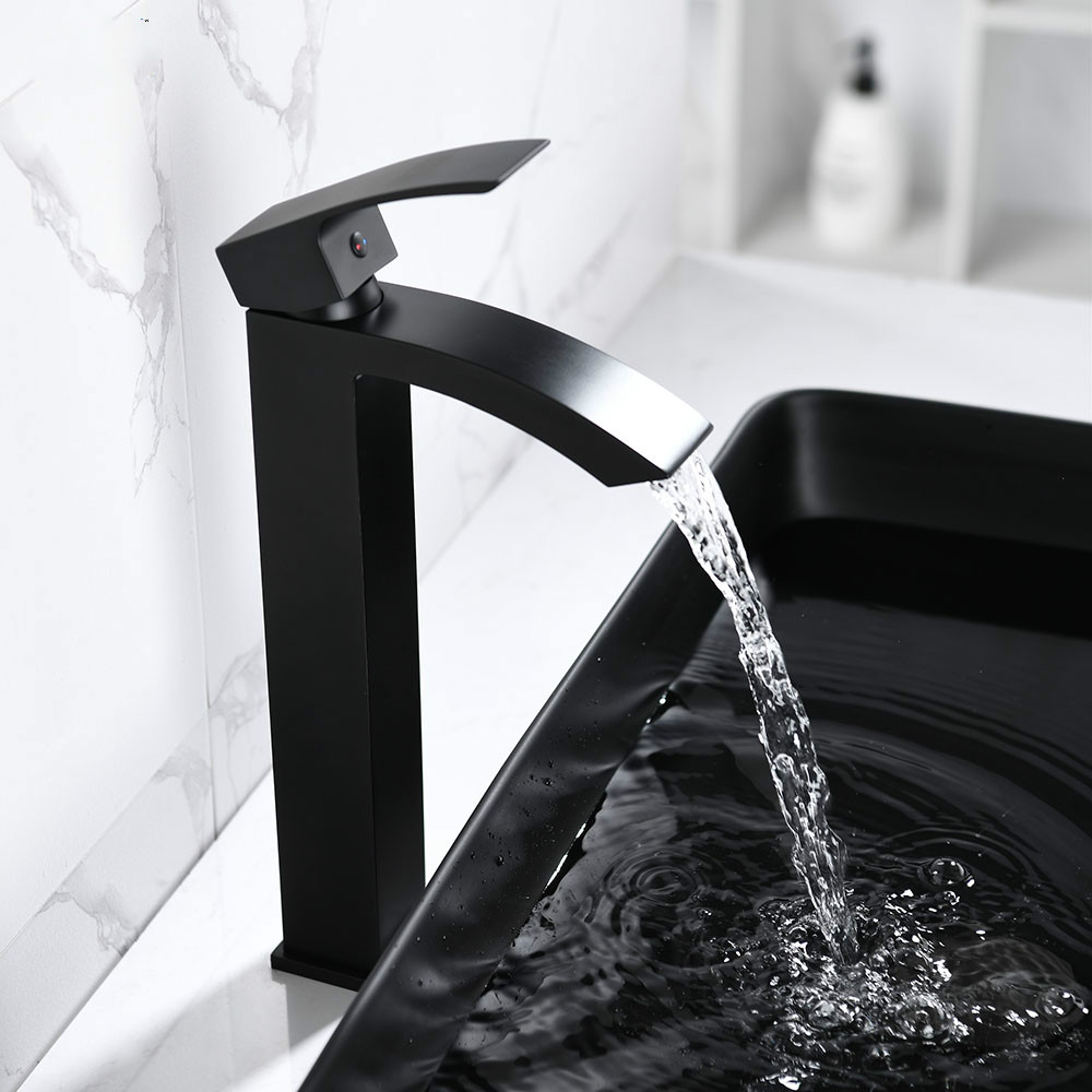 Waterfall Single Handle Black Bathroom Faucet Single Hole Basin & Sink Water Tap Brushed Gold & Chrome Hot & Cold Mixer
Waterfall Single Handle Black Bathroom Faucet Single Hole Basin & Sink Water Tap Brushed Gold & Chrome Hot & Cold Mixer