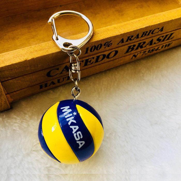 5Pcs/lot Volleyball Keychain Business Birthday Pvc Volleyball Birthday Gifts Volleyball Top Football Beach Ball Key Ring Key Chains