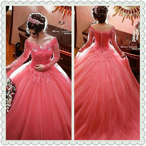 Elegant Off the Shoulder Hot Pink Wedding Dress with Color Long Sleeve Lace Appliques Vintage Bride Dresses Beading Vestido De Noiva WD055, White
Elegant Off the Shoulder Hot Pink Wedding Dress with Color Long Sleeve Lace Appliques Vintage Bride Dresses Beading Vestido De Noiva WD055, White