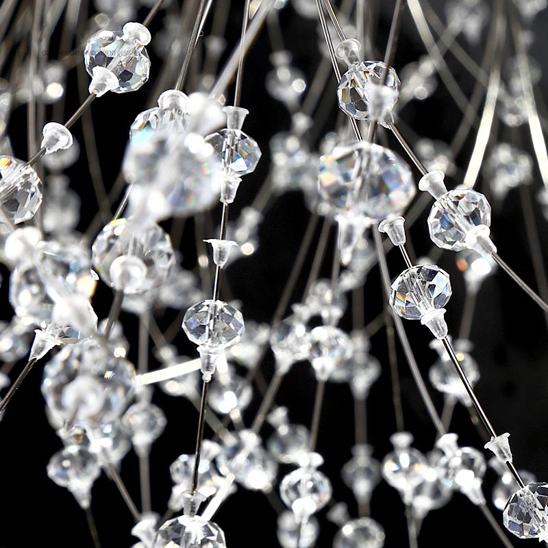 restaurant modern led chandelier Light personality creative living room dining bedroom decoration dandelion crystal ceiling lamp