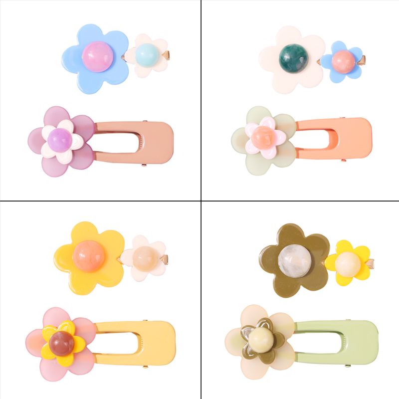 2Pcs Korean Women Styling Side Bangs Hair Clips Sweet Candy Color Resin Flower Hairpin Baking Paint Duckbill Barrettes, Green
2Pcs Korean Women Styling Side Bangs Hair Clips Sweet Candy Color Resin Flower Hairpin Baking Paint Duckbill Barrettes, Green