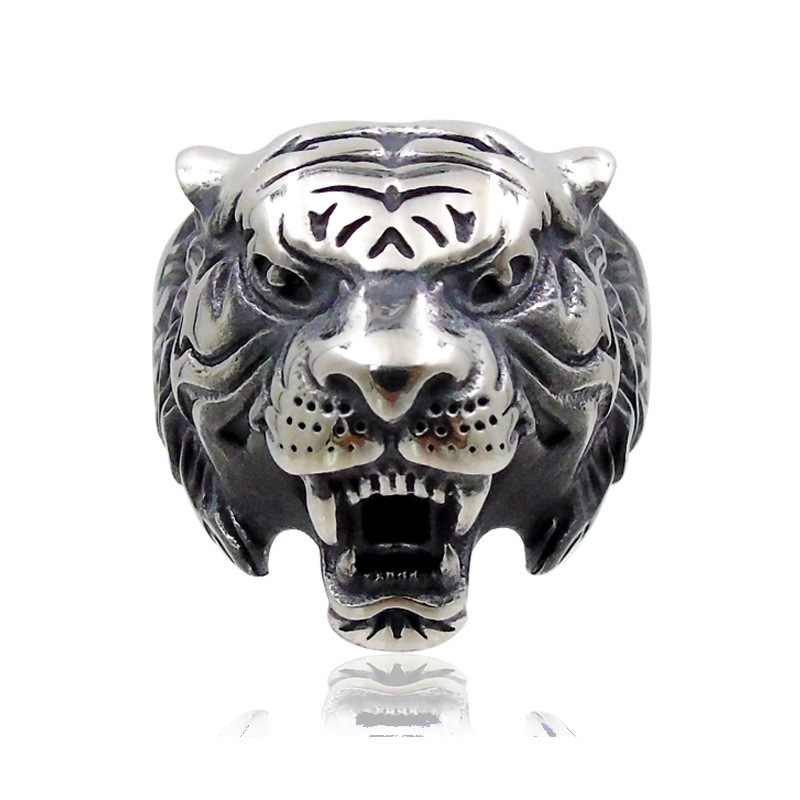 New fashion retro tiger head male ring creative animal Zodiac alloy ring fashion band men's ring party jewelry
New fashion retro tiger head male ring creative animal Zodiac alloy ring fashion band men's ring party jewelry