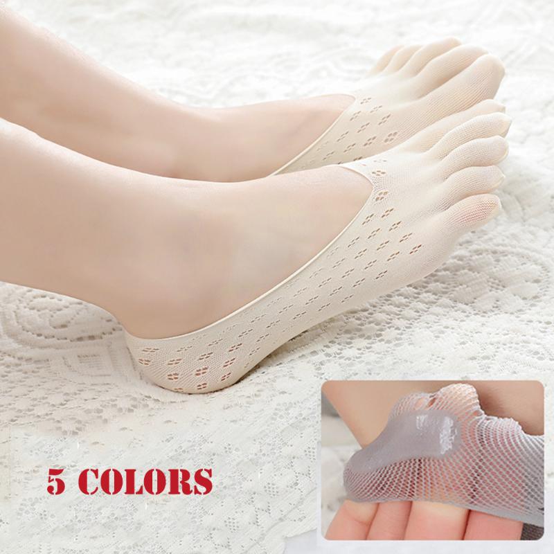 1Pair Ladies Velvet Plum Invisible Sock Breathable Slippers Mesh Shallow Silicone Boat Socks Five Finger Anti skid Liner Socks, Black 
1Pair Ladies Velvet Plum Invisible Sock Breathable Slippers Mesh Shallow Silicone Boat Socks Five Finger Anti skid Liner Socks, Black