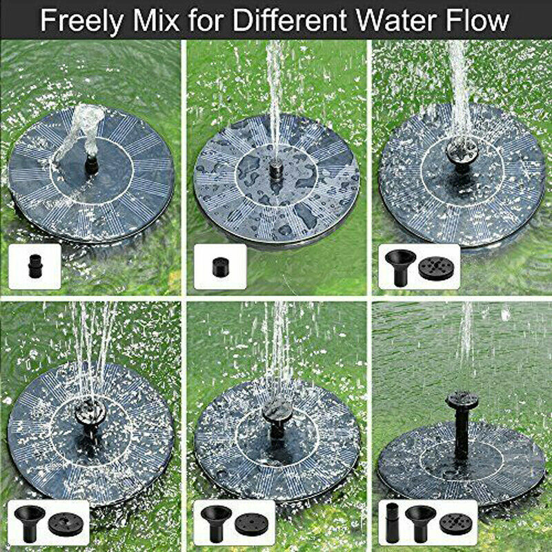 Solar Powered Floating Pump Water Fountain Birdbath Home Pool Garden Decor AS01A1 Solar Fountain DC Brushless Water Pump255P4086684