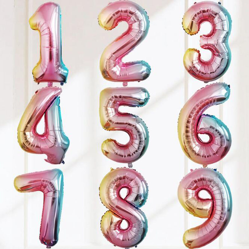 32inch Rainbow Number Foil Balloons Large Digit Helium Balloons Wedding Decorations Birthday Party Supplies Baby Shower QW9706
32inch Rainbow Number Foil Balloons Large Digit Helium Balloons Wedding Decorations Birthday Party Supplies Baby Shower QW9706